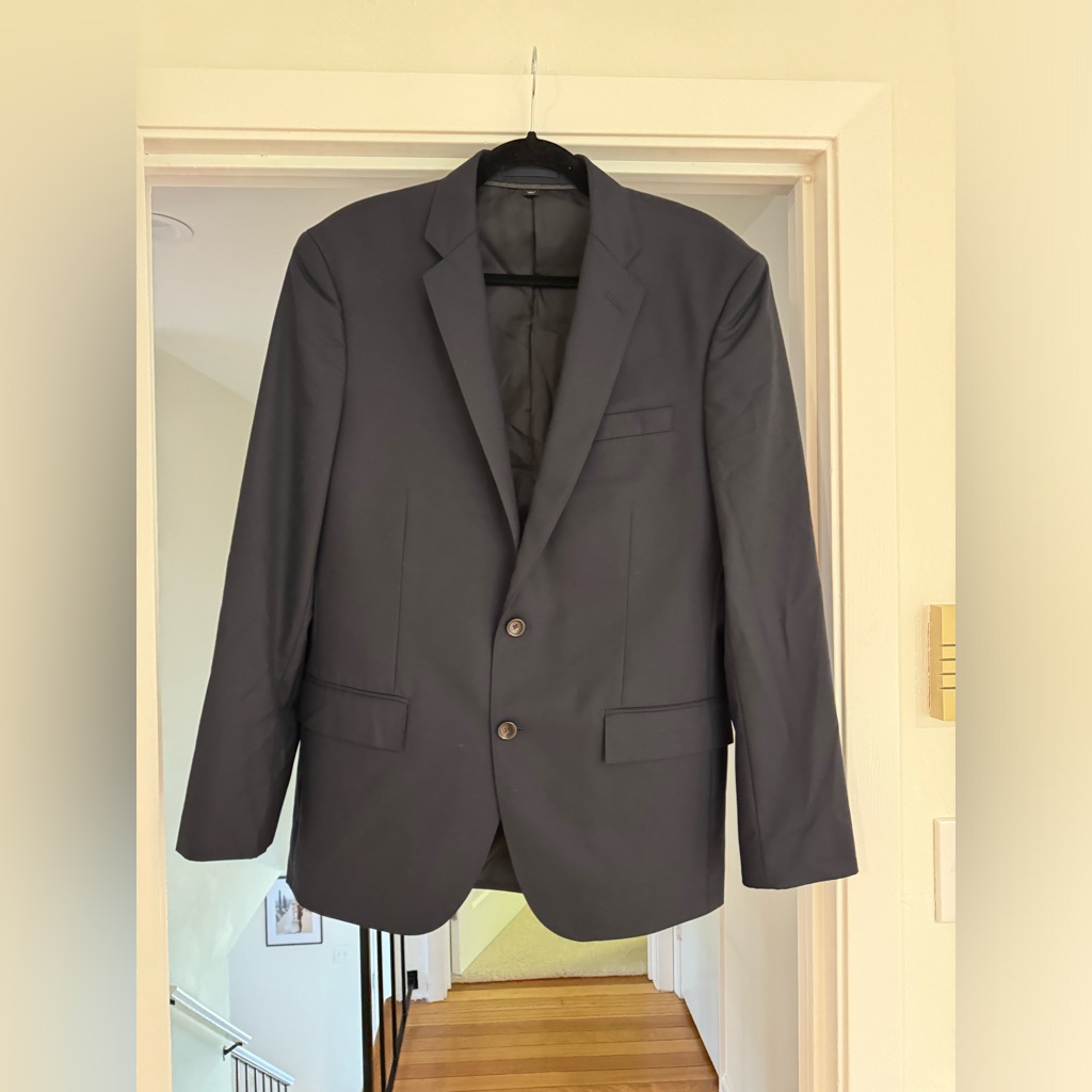 J. Crew Crosby Suit Jacket, Size 39r, Navy Blue Wool